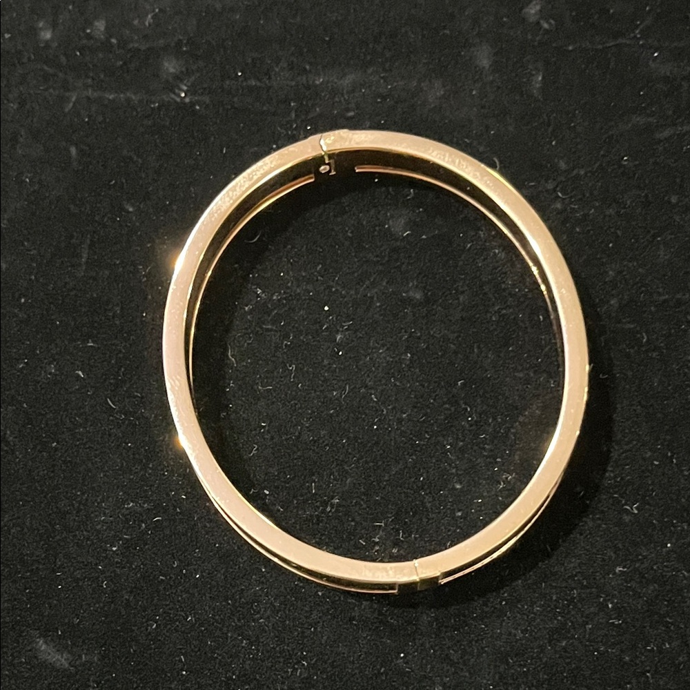 1622 Michael Kors Gold Hinge Bangle with Crystal Detailing - Picture 6 of 7